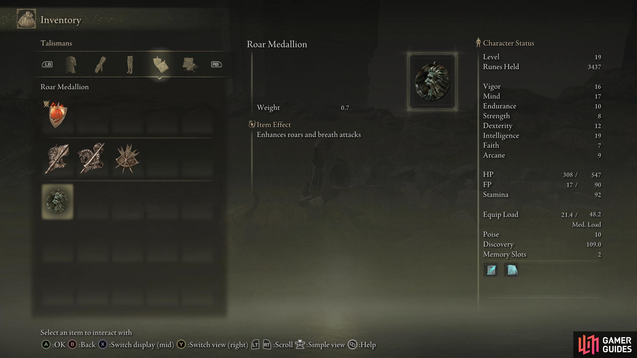 Roar Medallion Elden Ring Shadow of the Erdtree Database Gamer Guides®